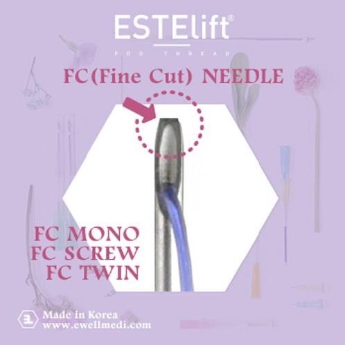 Face / Skin Lifting ESTElift PDO Thread - FINE CUT (FC) NEEDLE (MONO / SCREW / TWIN)
